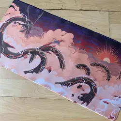 Rayquaza Rubber Playmat Play Mat For Tcg Trading Card Game Pokemon Dragon - Image 1