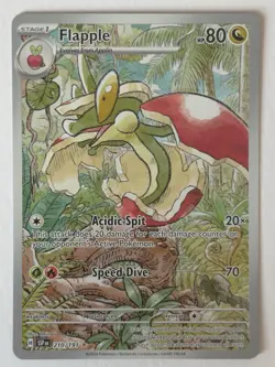 Pokemon TCG Flapple Illustration Rare Card 210/191 SV08 Surging Sparks Holo - Image 1
