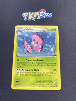 Pokemon TCG Vivillon XY Base Set 17/246 Cosmos Holo Rare LP. - Image 1
