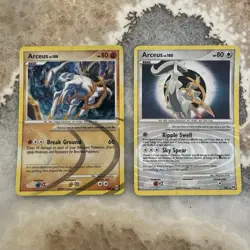 Arceus Lv.100 AR5 & AR8 2009 Platinum Arceus Pokemon Cards LP - Image 1