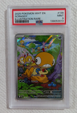 Scraggy #138/086 Illustration Rare PSA 9 2025 Pokemon White Flare - Image 1