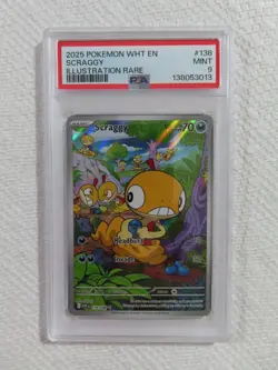 Scraggy #138/086 Illustration Rare PSA 9 2025 Pokemon White Flare - Image 2