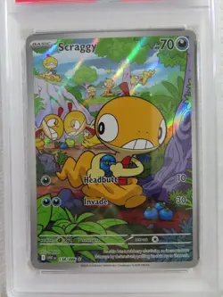 Scraggy #138/086 Illustration Rare PSA 9 2025 Pokemon White Flare - Image 4