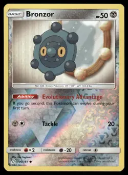 Pokemon Cards Bronzor 100/181 Reverse Holo Team Up Sun & Moon NM - Image 1