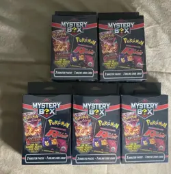 Pokemon Mystery Box Sealed With Team Rocket Booster Chance Lot Of 5 - Image 1