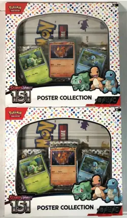 Pokemon TCG: 151 2X Poster Collection Box LOT - 6 Booster Packs - Image 1