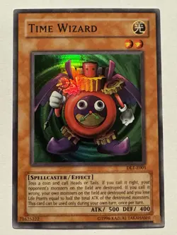 Yu-Gi-Oh Time Wizard DL1-E001 Super Rare near mint - Image 1