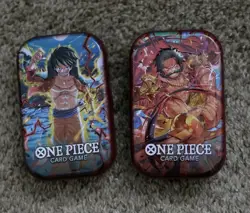 One Piece Mini Tin Pack Set Vol 1 TS-01 Go ld Roger ARTWORK TINS ONLY (2 Tins) - Image 1
