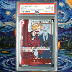 Sanji PSA 10 Graded 25th Anniversary 013 Japanese One Piece Card - Image 1