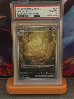 Pokemon Ninetales Obsidian Flames Illustration Rare Card 199/197 PSA GEM MINT 10 - Image 1