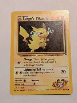 Lt. Surge's Pikachu - 81/132 - Pokemon Gym Heroes Unlimited Card WOTC (#5 - Image 1
