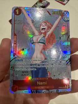 One Piece CCG Nami Manga Alternate Art OP01-016 English Custom Card - Image 2