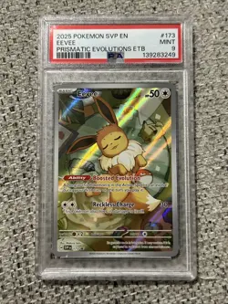 Pokemon Eevee TCG Scarlet & Violet Black Star Promo Card 173 PSA 9 - Image 1