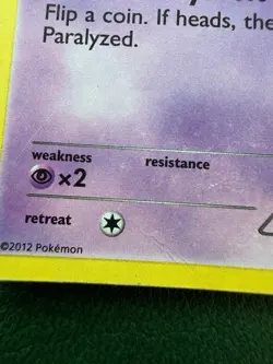 Pokemon Woobat 007/012 McDonald's 2012 Promo Holo Basic Psy Bolt TCG Card - Image 2