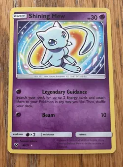 Pokemon TCG Shining Mew Holo Rare Card 40/73 Shining Legends - Image 1