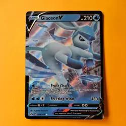 Glaceon V 038/159 Crown Zenith - Half Art Holo Rare pokemon Card SWSH Mint evee - Image 2