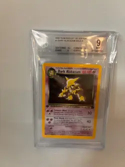 Dark Alakazam 1st Edition Team Rocket 1/82 Beckett 9 Mint Rare Holo Pokemon 2000 - Image 1