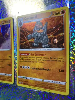 Pokemon TCG Coalossal: Holo 080/163; Reverse Holo 107/192; Promo SWSH054 - Image 3