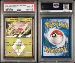 2019 POKEMON SUN & MOON TEAM UP SHAYMIN HOLO 10/181 PSA 10 GEM MT LOW POP 41 - Image 3