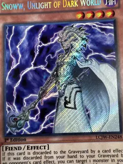 Snoww, Unlight of Dark World - LCJW-EN248 Secret Rare 1st Edition LP - Image 2