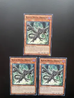 Yugioh Black Metal Dragon LDK2-ENJ06 / CORE-EN022 Mixed Editions Common LP/MP X3 - Image 1