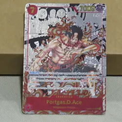 One Piece Portgas.D.Ace OP02-013 OG Paramount War Manga Alt Art English - Image 3