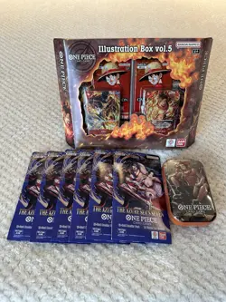 ENGLISH ONE PIECE LOT Illustration Box Vol.5 / 6 Packs Of OP14 / 1 Tin Pack NEW - Image 1