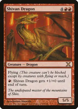 MTG SHIVAN DRAGON EXC - DRAGO DI SHIVAN - X - MAGIC - Image 1