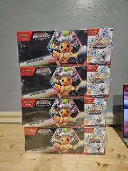 Sam’s Club Pokemon Prismatic Evolutions Surprise Box & Booster Bundle lot of 4 - Image 1