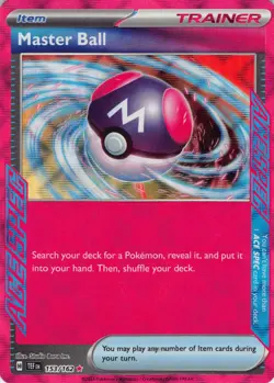 Master Ball 153/162 ACE SPEC Rare Temporal Forces Pokemon NM - Image 1