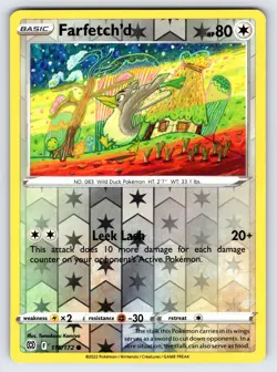 Farfetch'd 115/172 2022 Brilliant Stars Pokemon Card TCG Komiya Reverse Holo Nm - Image 1
