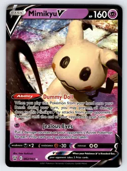 Mimikyu V 062/163 2021 Battle Styles Pokemon Card TCG Ultra Rare Full Art - Nm - Image 1