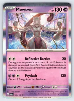 Mewtwo 150/165 2023 S&V Pokemon 151 Set Pokemon Card TCG Komiya Holo Rare - Nm - Image 1
