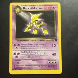 Pokemon Vintage Non-Holo Rare Dark Alakazam Team Rocket 18/82 WotC 2000 - Image 1