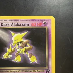 Pokemon Vintage Non-Holo Rare Dark Alakazam Team Rocket 18/82 WotC 2000 - Image 3