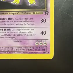 Pokemon Vintage Non-Holo Rare Dark Alakazam Team Rocket 18/82 WotC 2000 - Image 4