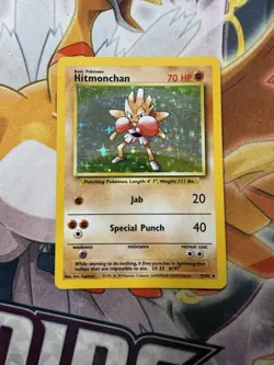 Pokemon WOTC Card - Hitmonchan - Base Set - Holo Rare - 7/102 - MP - Image 1