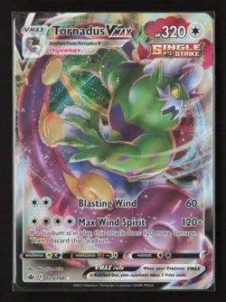 Tornadus VMAX 125/198 Ultra Rare SWSH06: Chilling Reign Pokemon Card - Image 1