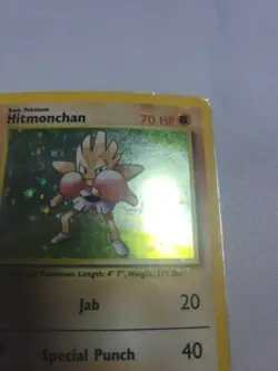Hitmonchan 7/102 Unlimited Base Set Holo Pokemon Card 1999 WOTC - Played - Image 5