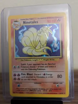 Pokemon TCG Ninetales Base Set 12/102 Holo Unlimited Holo Rare - Image 1