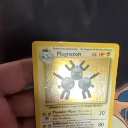Pokemon Magneton Base Set 9/102 Holo Rare 60 HP Stage 1 English Card - Image 3