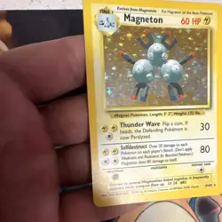 Pokemon Magneton Base Set 9/102 Holo Rare 60 HP Stage 1 English Card - Image 4