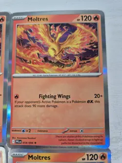 Playset 4x Moltres 014/094 Phantasmal Flames Pokemon TCG English Holo Deck Build - Image 2