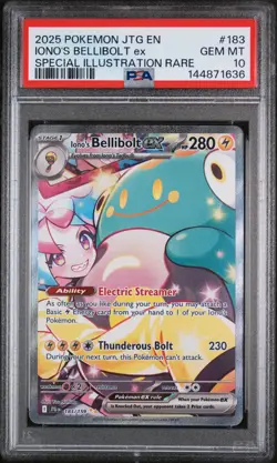 2025 POKEMON JTG EN-JOURNEY TOGETHER #183 IONO'S BELLIBOLT EX PSA 10 - Image 1