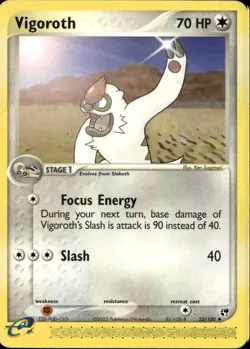 Vigoroth 52/100 Uncommon EX Sandstorm Pokemon - Image 1