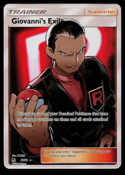 Pokemon Card - Giovanni's Exile Hidden Fates 67/68 Ultra Rare - Image 1