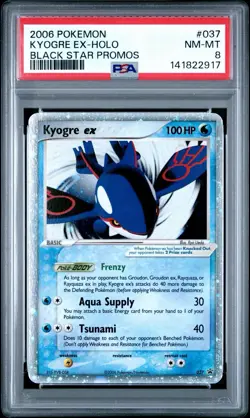 PSA 8 Kyogre EX 037 Holo Pokemon Black Star Promo 2006 Vintage Tin Promo - Image 1