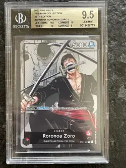 Roronoa Zoro - OP01-001 (Alternate Art) OP01-001 One Piece Promotion BGS 9.5 - Image 1