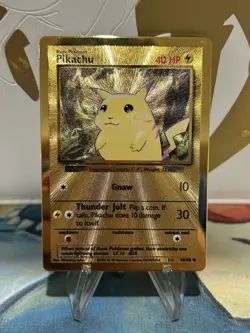 Pokemon TCG Celebrations Pikachu Gold Metal Card 58/102 25th Anniversary NM - Image 1