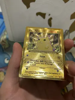 Pokemon TCG Celebrations Pikachu Gold Metal Card 58/102 25th Anniversary NM - Image 3